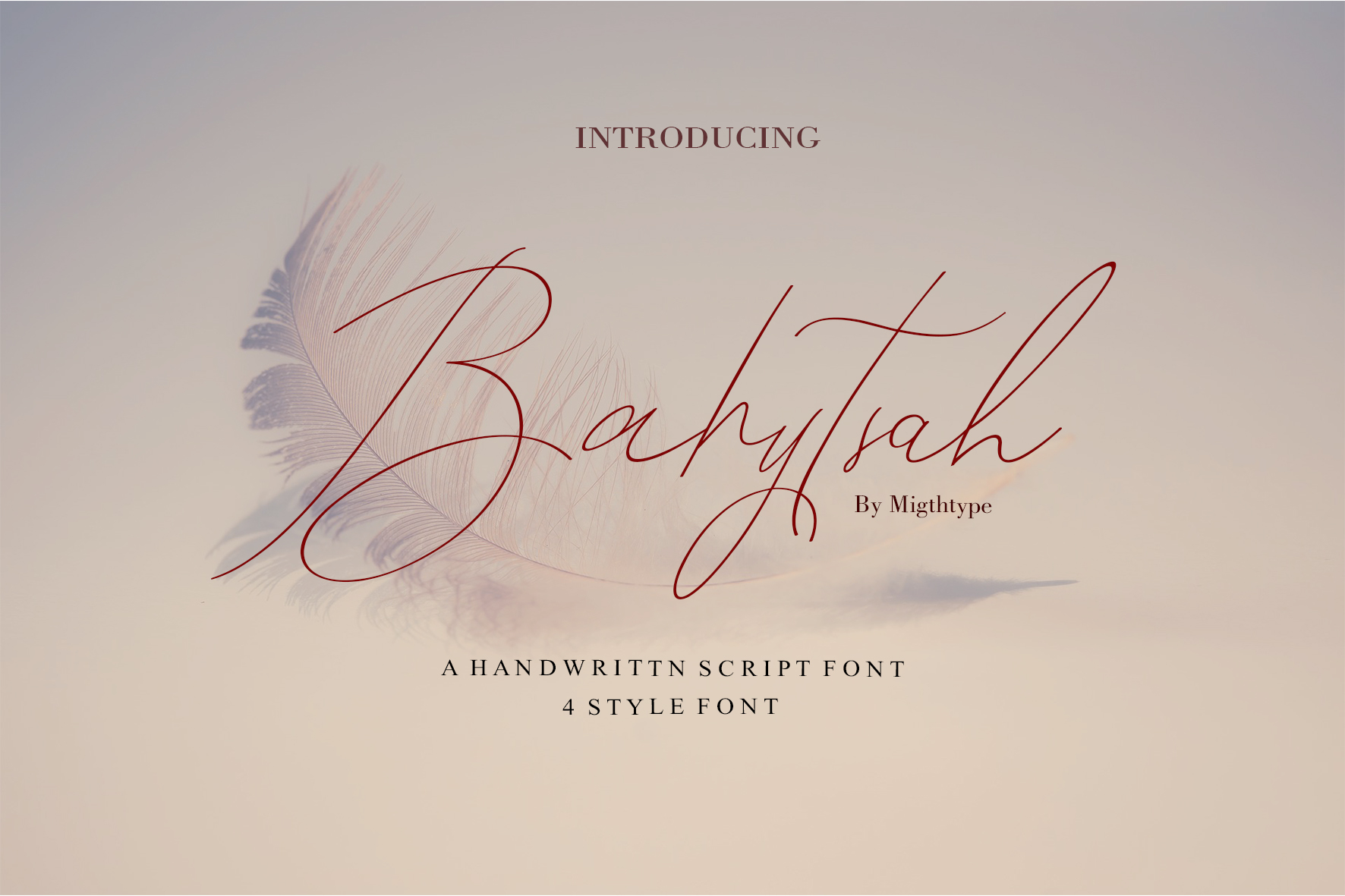 Bahytsah: A Modern Calligraphy Script Font for Creative Projects
