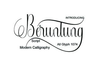 Beruntung: A Gorgeous Script Font for Romantic Designs