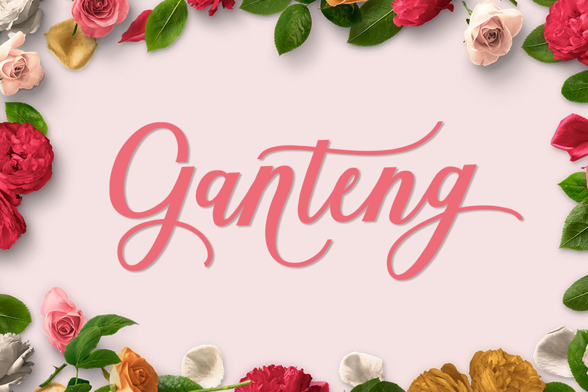 Ganteng Script: A Handwritten Font for Bold Branding
