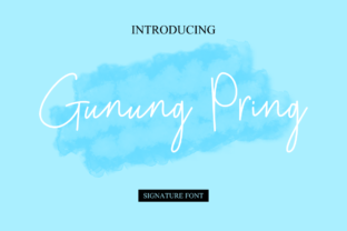 Gunung Pring: A Modern Script Font for Digital Creativity