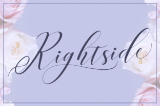 Right Side: A Romantic Script Font for Modern Editorial Design